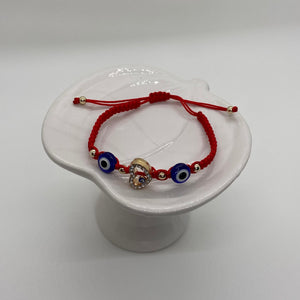 Evil eye store heart bracelet