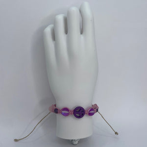 Rose Quartz & Amethyst Hemp Bracelet